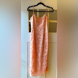 NBD Charlene Midi Dress, pastel pink, XS